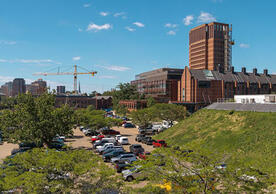 Construction on Science Hill looking southwest, photo courtesy of the Office of Public Affairs and Communications at Yale